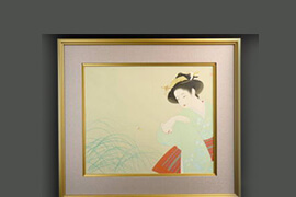 扇面画　額縁入り　古美術　骨董品　美術品 地元・富山の骨董品買取専門店なら扇屋